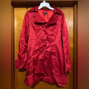 Bebe Size M Silky Red Coat